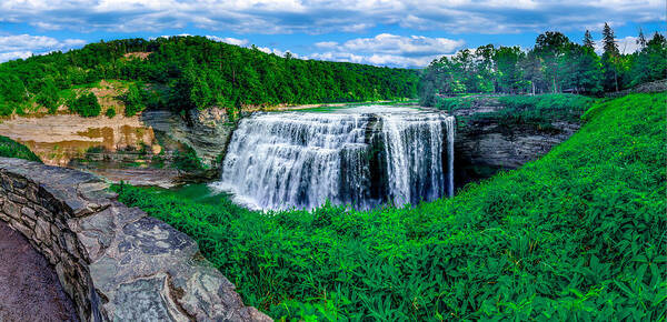 Middle Falls Poster featuring the photograph Middle Falls Overlook by Rick Bartrand