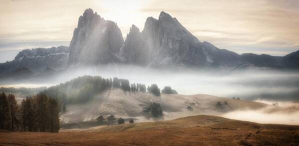 Fog Poster featuring the photograph Misty Mountains by Stan Huang