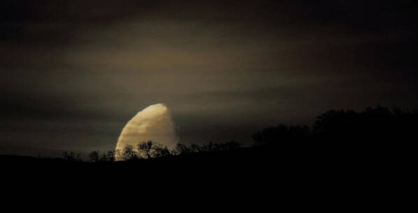 Moon Poster featuring the photograph Moonset by Pekka Sammallahti