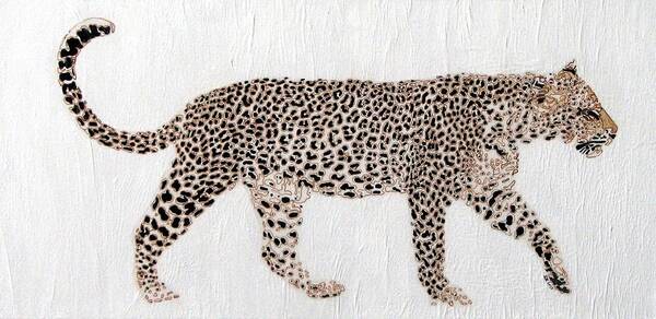 Leopard Poster featuring the painting On the Prowl by Stephanie Grant