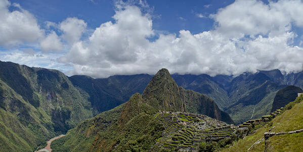 Urubamba Valley Poster featuring the photograph Panoramic Machu Picchu by Brian Kamprath