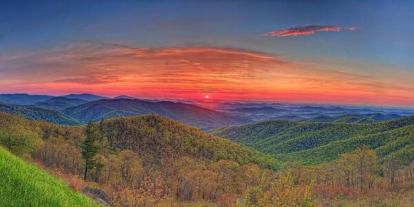 Metro Poster featuring the photograph Pink Sunrise At Skyline Drive by Metro DC Photography