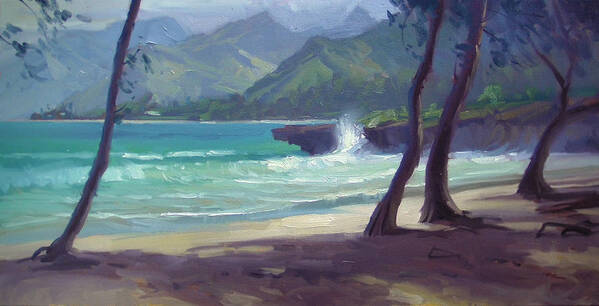 Hawaii Poster featuring the painting Pounders III by Richard Robinson