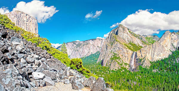 Yosemite Poster featuring the photograph Rockfall On Old Big Oak Flat Road by Steven Barrows