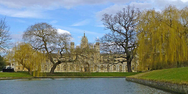 Cambridge Poster featuring the photograph St.John's College Cambridge by Gill Billington