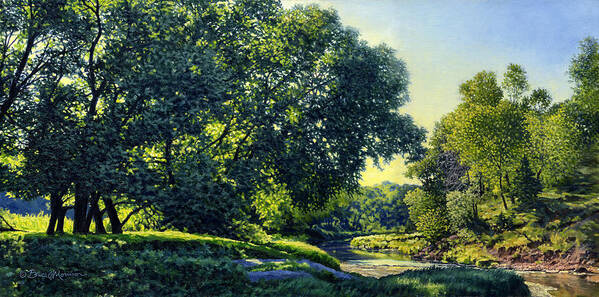 Landscape Poster featuring the painting Summer Morning by Bruce Morrison