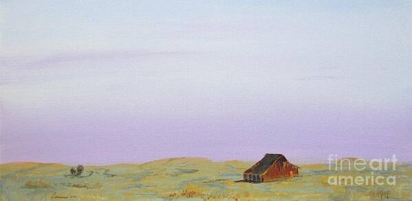 Barn Poster featuring the painting Sunset Glow 2 by Laurianna Taylor