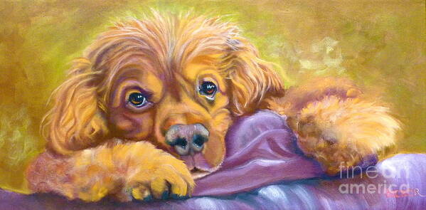Dog Poster featuring the painting Sweet Boy Rescued by Susan A Becker
