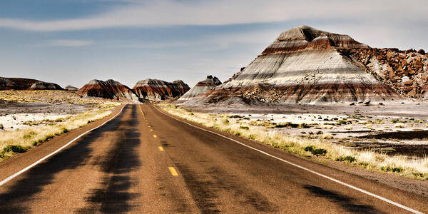 Az Poster featuring the photograph Tepees Among The Road by Lana Trussell