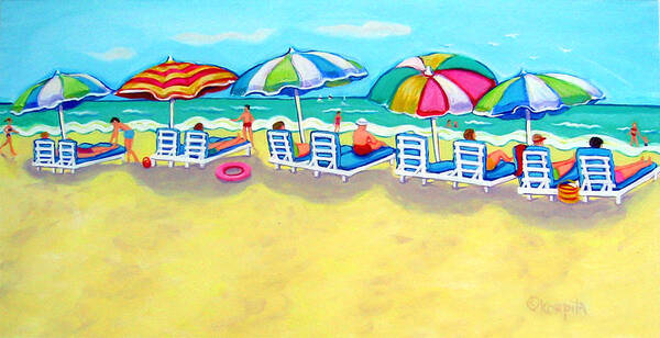 Colorful Beach Poster featuring the painting The Color of Summer by Rebecca Korpita