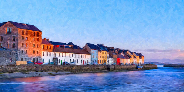 Galway Poster featuring the photograph The Long Walk in Galway Ireland by Mark E Tisdale