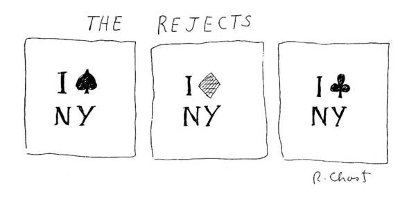 Cards Playing Deck Of Suit Gambling Regional
The Rejects. Spade Poster featuring the drawing The Rejects by Roz Chast