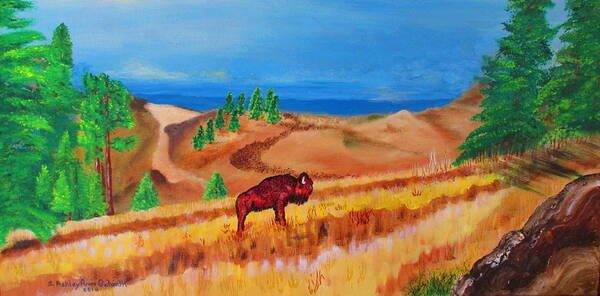 Art Poster featuring the painting Monarch Of The Plains by Ashley Goforth