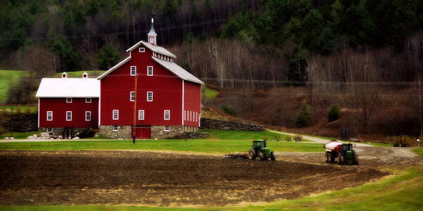 Red Barn Poster featuring the photograph Turning Over by Marysue Ryan