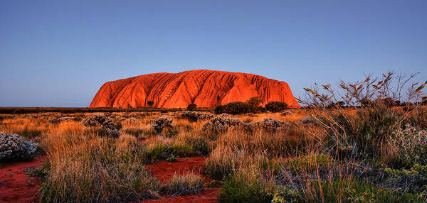 Uluru Poster featuring the photograph Uluru at twilight by Andrei SKY