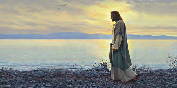 Jesus Poster featuring the painting Walk With Me by Greg Olsen