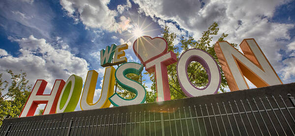 Houston Poster featuring the photograph We Love Houston by Chris Multop