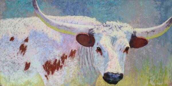 Longhorn Poster featuring the painting Where's Texas by Nancy Jolley