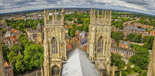 York Poster featuring the photograph York from York Minster Tower by Pablo Lopez