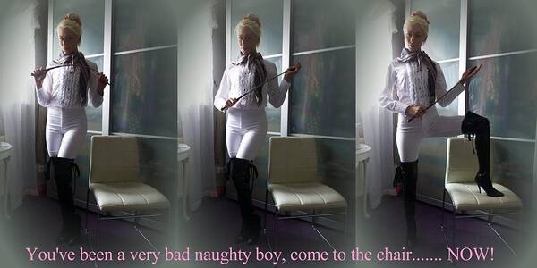 Submissive Poster featuring the photograph You've been a naughty boy by Asa Jones