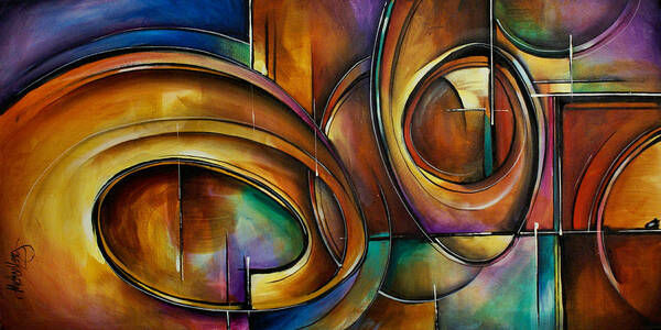 Abstract Art Poster featuring the painting Abstract design by Michael Lang