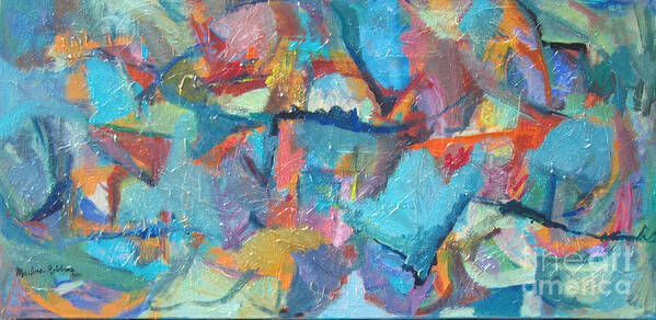 Abstract Poster featuring the painting Symphony #1 by Marlene Robbins