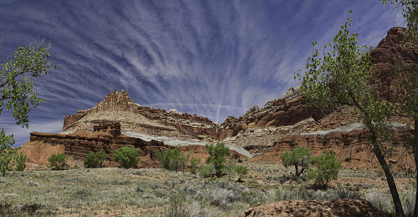 Capitol Poster featuring the photograph Capitol Reef Sky Fan by Gregory Scott