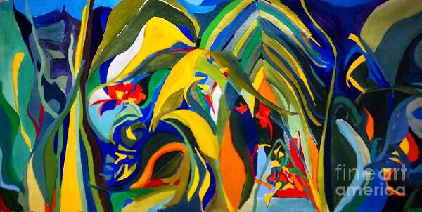 Acrylics Poster featuring the painting Jungle by Debra Bretton Robinson
