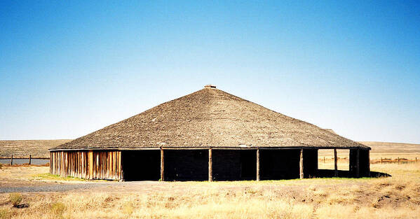 Pete French Poster featuring the photograph Pete French Round Barn 1 by Peter Mooyman