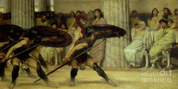 Gha6100 Poster featuring the painting Pyrrhic Dance by Lawrence Alma-Tadema