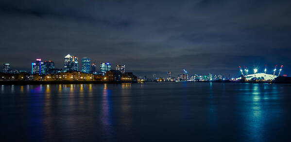 O2 Arena Poster featuring the photograph The O2 Arena and London Docklands by Dawn OConnor