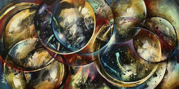 Abstract Poster featuring the painting ' Places in Time' by Michael Lang