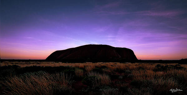 Uluru Poster featuring the photograph D A W N #1 by Andrew Dickman