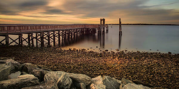 Pier Poster featuring the photograph Last Light #1 by Robin-Lee Vieira