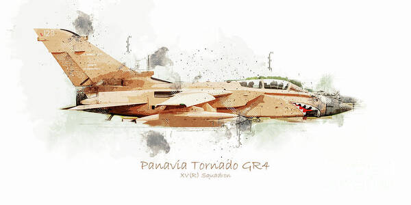 Tornado Gr4 Poster featuring the digital art Panavia Tornado GR4 #1 by Airpower Art