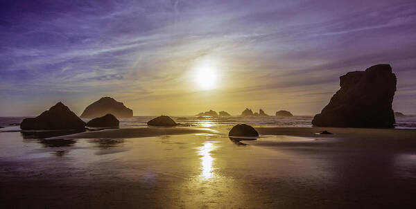 Bandon Poster featuring the photograph Bandon Glow by Steven Clark