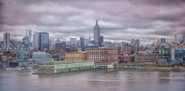 New York Poster featuring the photograph Beneath The Stormy Morning by Elvira Pinkhas