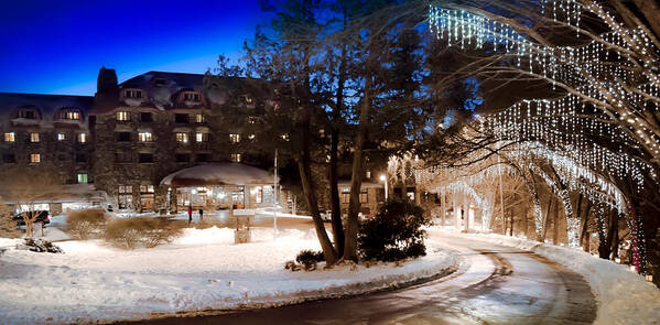Grove Park Inn Poster featuring the photograph CELEBRATE the WINTER NIGHT by Karen Wiles