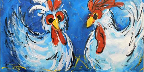 Chicken Poster featuring the painting Chicken Coop by Terri Einer