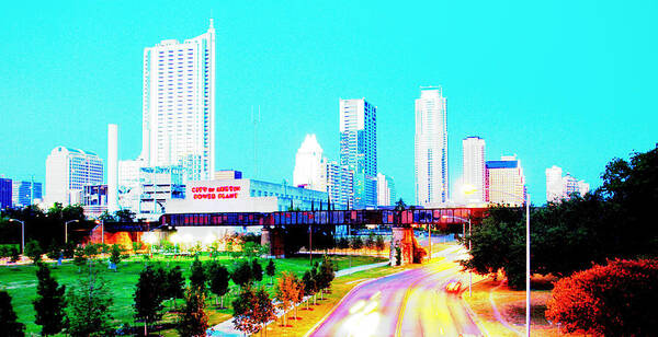 Austin Poster featuring the photograph City of Austin From The Walk Bridge 2 by James Granberry