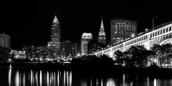 Cleveland Poster featuring the photograph Cleveland Skyline by Dale Kincaid