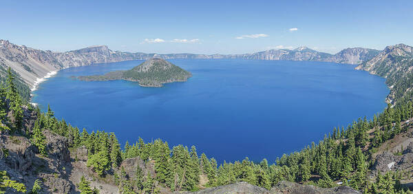 Crater Lake National Park Poster featuring the photograph Crater Lake Panoramic by Paul Schultz