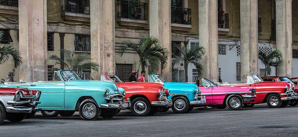 Cojimar Poster featuring the photograph Cuban Car Show by Art Atkins