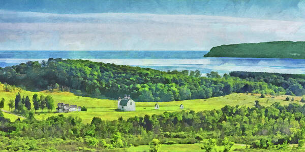 D H Day Farm Poster featuring the digital art D. H. Day Farmstead At Sleeping Bear Dunes National Lakeshore by Digital Photographic Arts