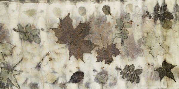 Eco Print Poster featuring the tapestry - textile Elements Of Autumn by Carolyn Doe