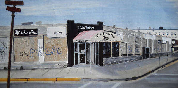 Acrylic Painting Of The Stone Pony Poster featuring the painting End of an Era by Patricia Arroyo