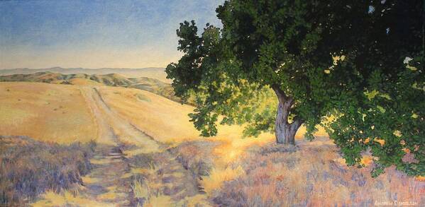 Tree Poster featuring the painting Field Oak by Andrew Danielsen