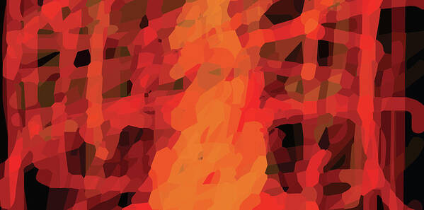 Fire Poster featuring the digital art Fire by Joe Roache