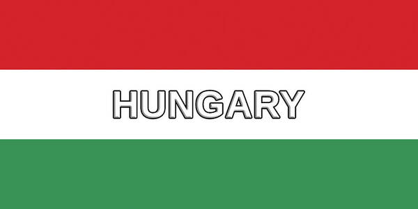 Europe Poster featuring the digital art Flag of Hungary Word by Roy Pedersen
