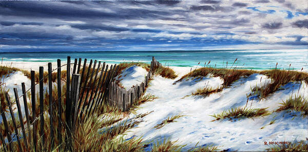 Beach Poster featuring the painting Florida Beach by Rick McKinney